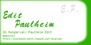 edit paulheim business card